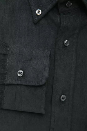 Robert Friedman Black Cotton Men Shirt