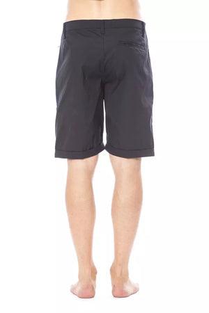 Verri Black Cotton Men's Casual Short