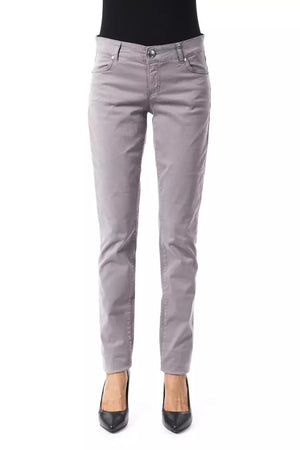 BYBLOS Gray Cotton Women's Pant