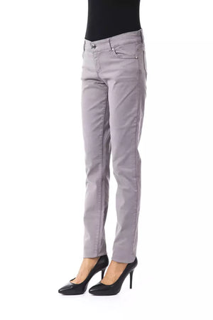 BYBLOS Gray Cotton Women's Pant