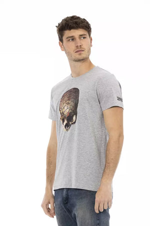 Trussardi Action Gray Cotton Men T-Shirt