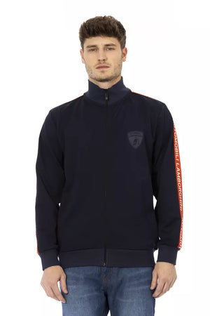 Automobili Lamborghini Blue Polyester Men Sweatshirt