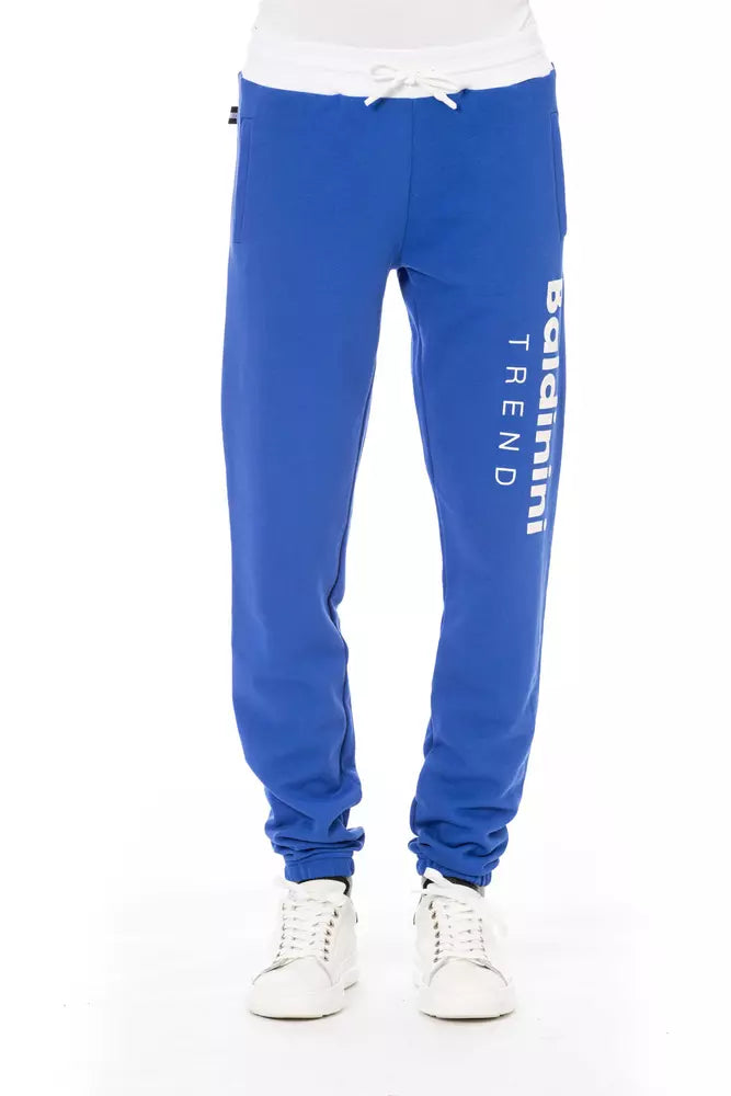 Baldinini Trend Blue Cotton Men's Sport Pant