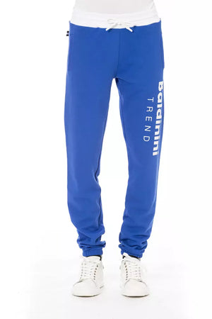 Baldinini Trend Blue Cotton Men's Sport Pant