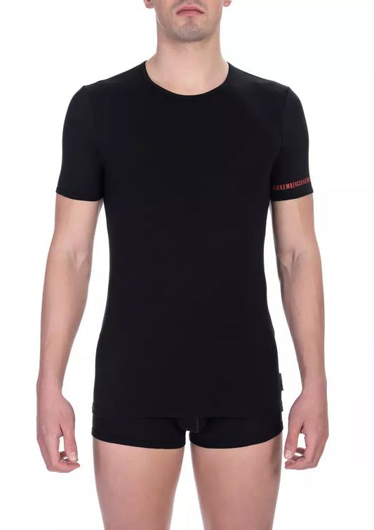 Bikkembergs "Black Cotton Men T-Shirt Twin Pack"