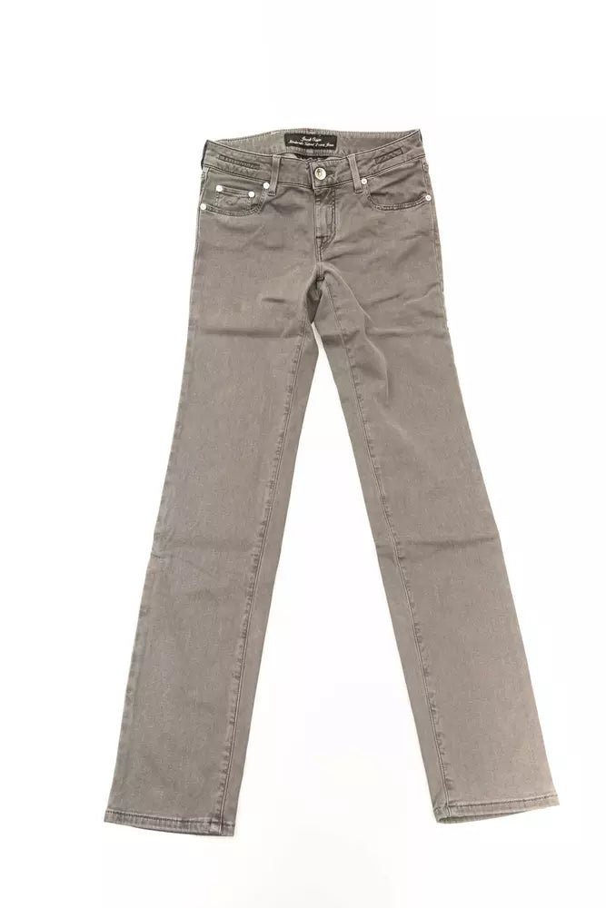 Jacob Cohen Gray Cotton Women Jeans