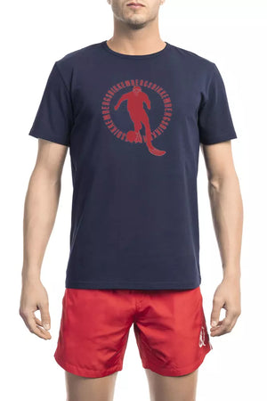 Bikkembergs Blue Cotton Men T-Shirt