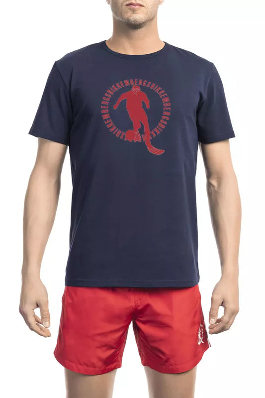 Bikkembergs Blue Cotton Men T-Shirt