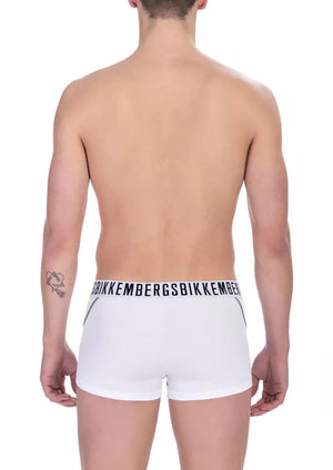 Bikkembergs White Cotton Men's Trunk Underwear Pack