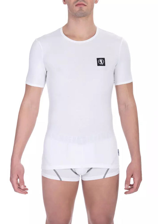 Bikkembergs White Cotton Men's T-Shirt Bi-Pack Crew Neck