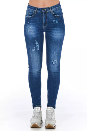 Frankie Morello Blue Other Fibres Women Jeans