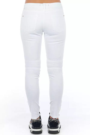Frankie Morello White Cotton Pant
