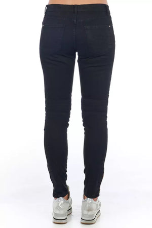 Frankie Morello Black Cotton Pant