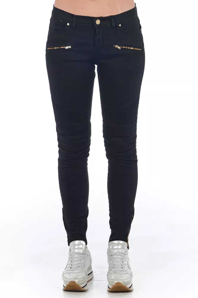 Frankie Morello Black Cotton Pant