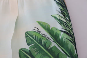 Dolce & Gabbana White Floral Printed Men Jogger Pants