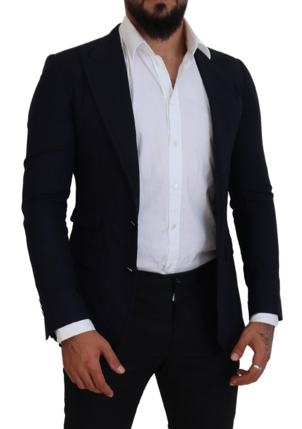 Dolce & Gabbana Blue Wool Formal Taormina Blazer