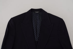 Dolce & Gabbana Blue Wool Formal Taormina Blazer