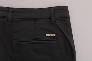 GF Ferre Gray Cotton Stretch Chinos Pants