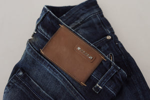 Acht Blue Cotton Low Waist Slim Fit Women Casual Denim Jeans