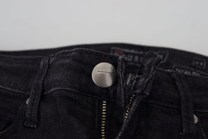 Acht Black Cotton Slim Fit Women Casual Denim Jeans