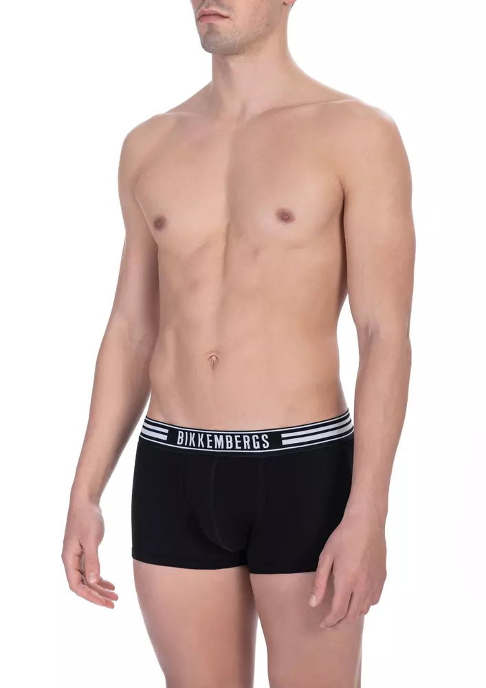 Bikkembergs Black Cotton Men's Trunk Pack