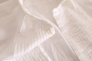 Dolce & Gabbana White GOLD Formal Cotton Tuxedo Dress Shirt