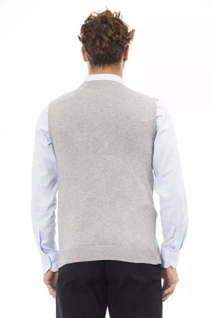 Alpha Studio Gray Viscose Men's Jacket