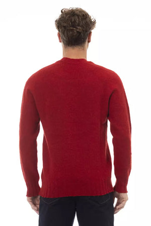 Alpha Studio Red Wool Men's Sweater