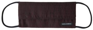Dolce & Gabbana Maroon Pleated Elastic Ear Strap Face Mask