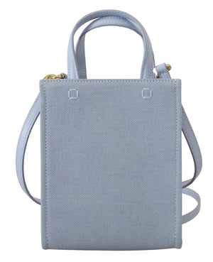 Givenchy Blue Coated Canvas Vertical Cloud Mini Shoulder Bag