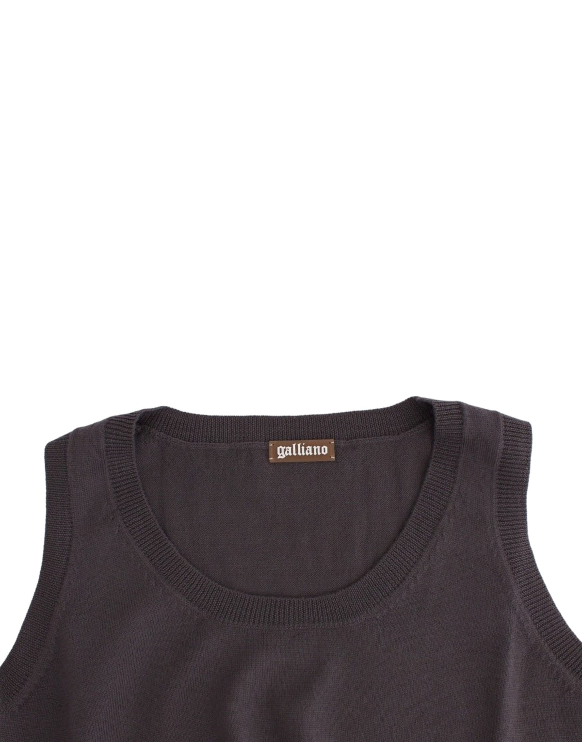 John Galliano Brown knit tank top
