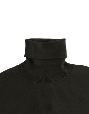 John Galliano Green wool turtleneck sweater