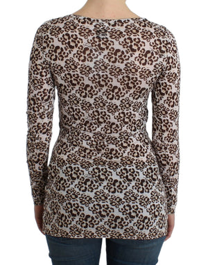 Cavalli Brown longsleeved lace top