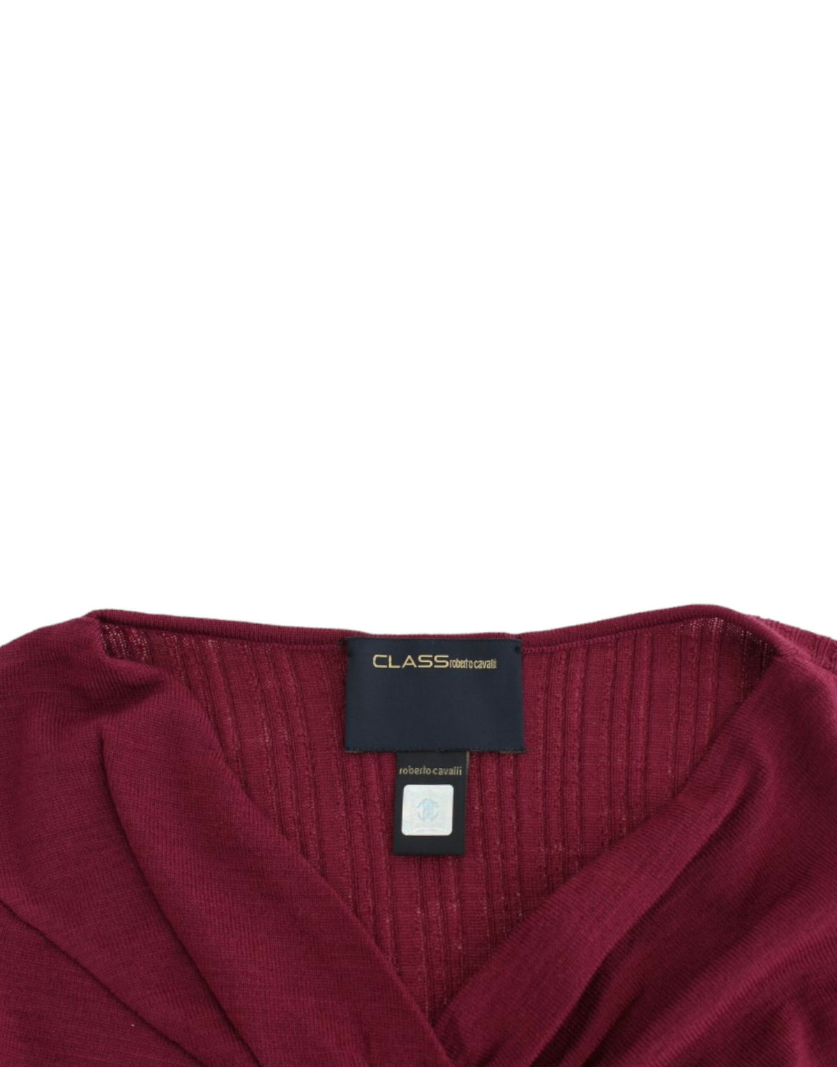 Cavalli Purple knitted wool sweater