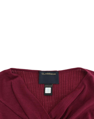 Cavalli Purple knitted wool sweater