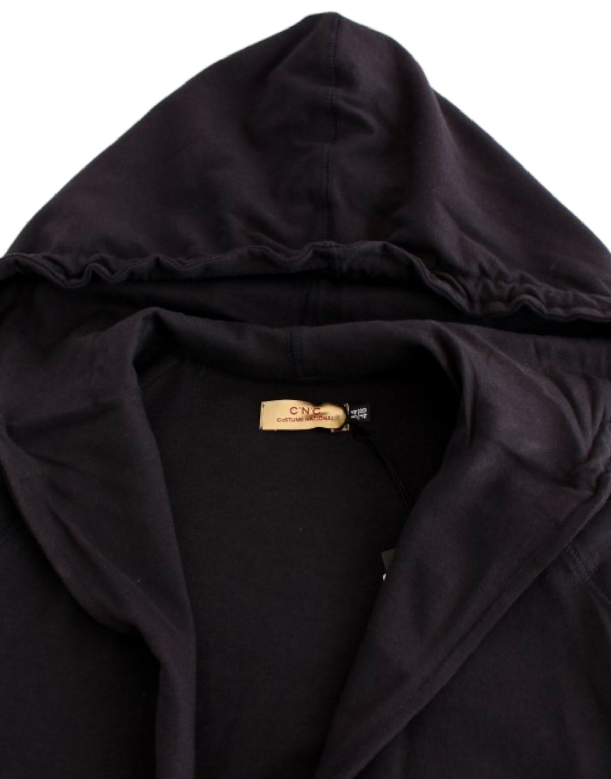 Costume National Blue hooded cotton sweater