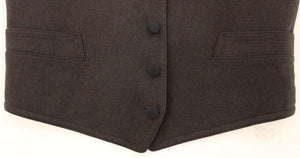 Dolce & Gabbana Brown Cotton Blend Dress Vest Gilet