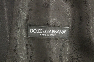 Dolce & Gabbana Black Striped Wool Logo Vest Gilet Weste