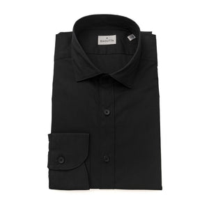 Bagutta Black Cotton Men's Slim Shirt