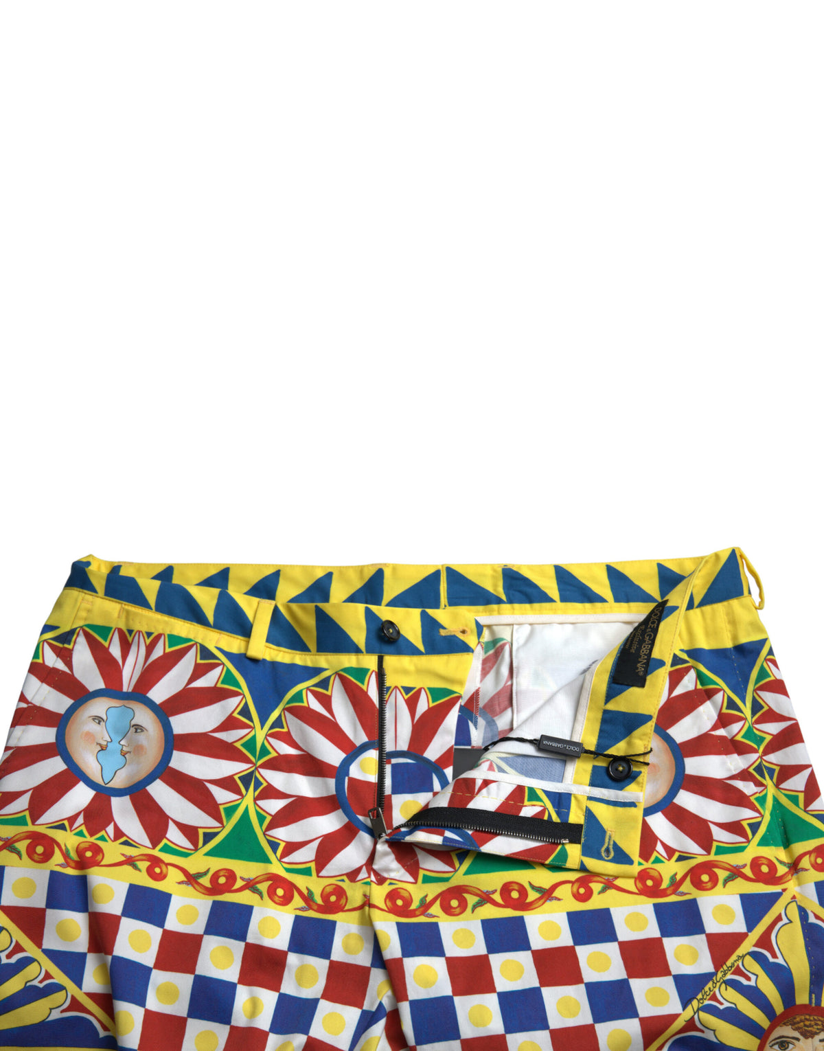 Dolce & Gabbana Multicolor Carretto Print Men Bermuda Shorts