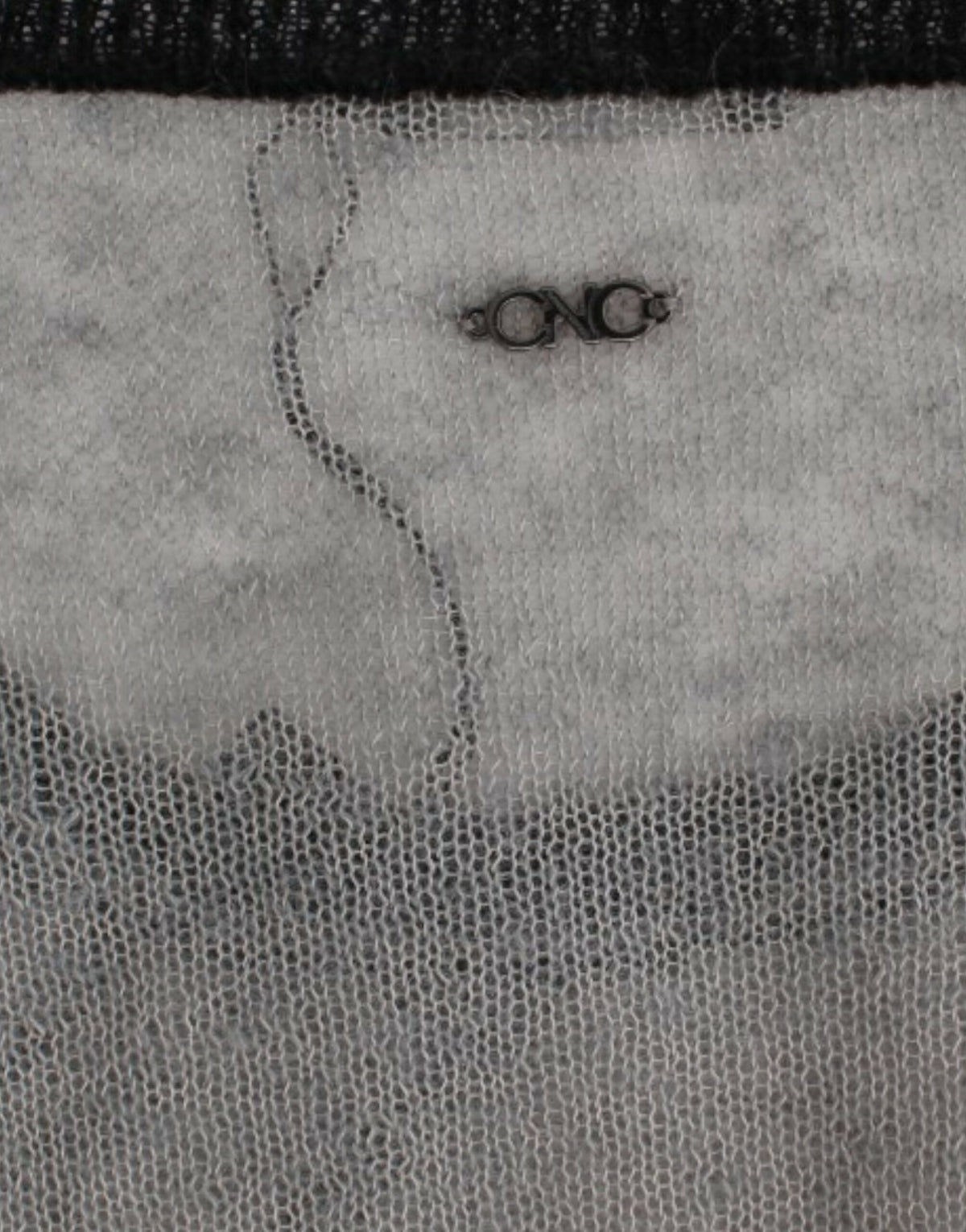 Costume National Gray embellished asymmetric sweater