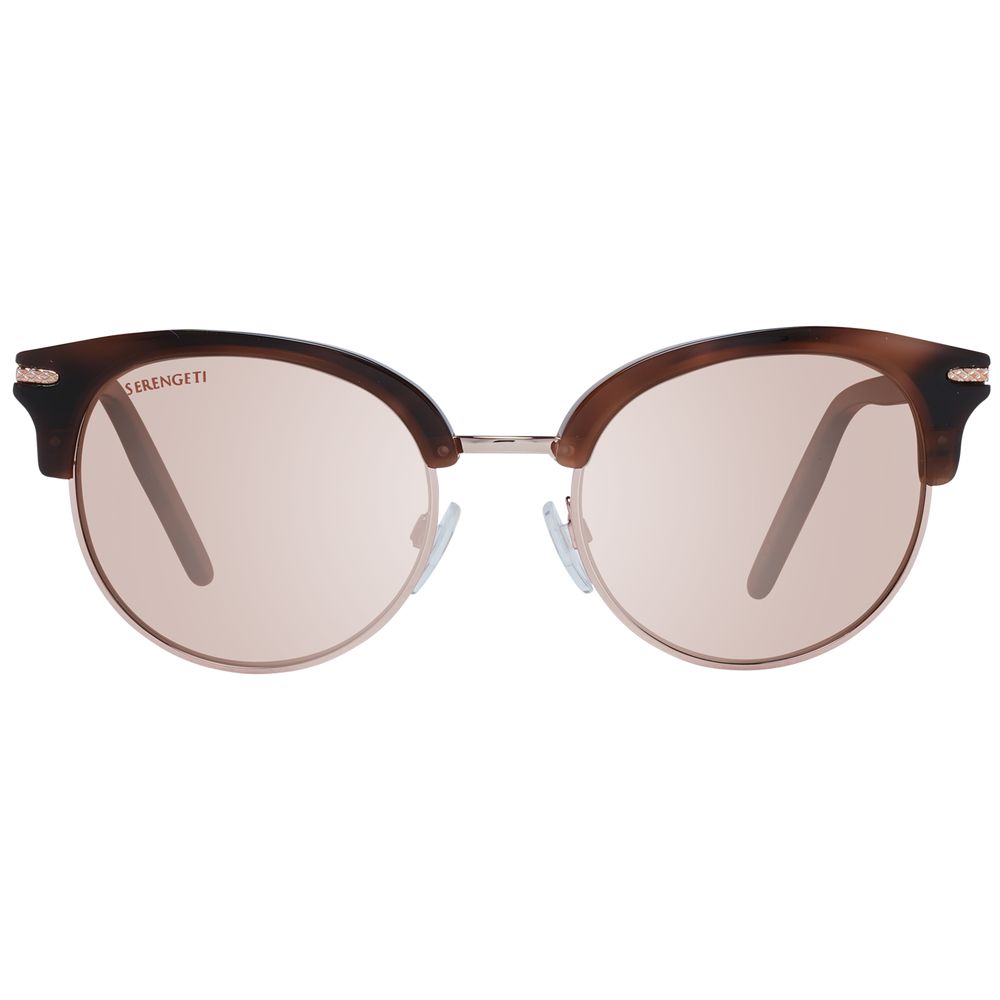 Serengeti Brown Acetate & Metal Sunglasses