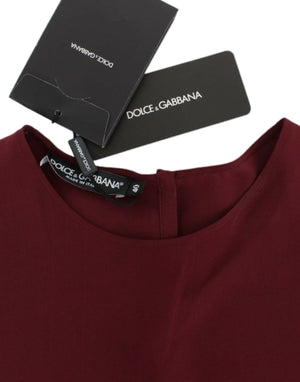 Dolce & Gabbana Red 3/4 sleeve silk blouse