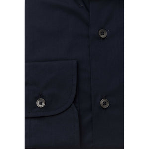 Bagutta Blue Cotton Men's Slim Shirt