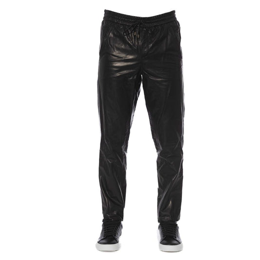 Trussardi Black Lamb Leather Pant