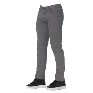 Trussardi Jeans Gray Cotton Men's Pants