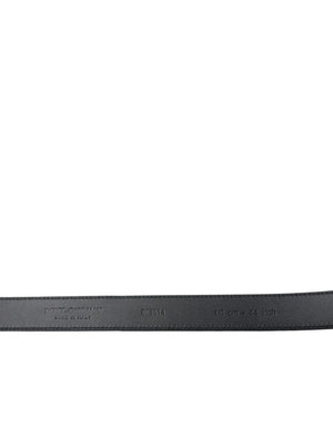 Dolce & Gabbana Black Suede Leather Gold Metal Buckle Belt