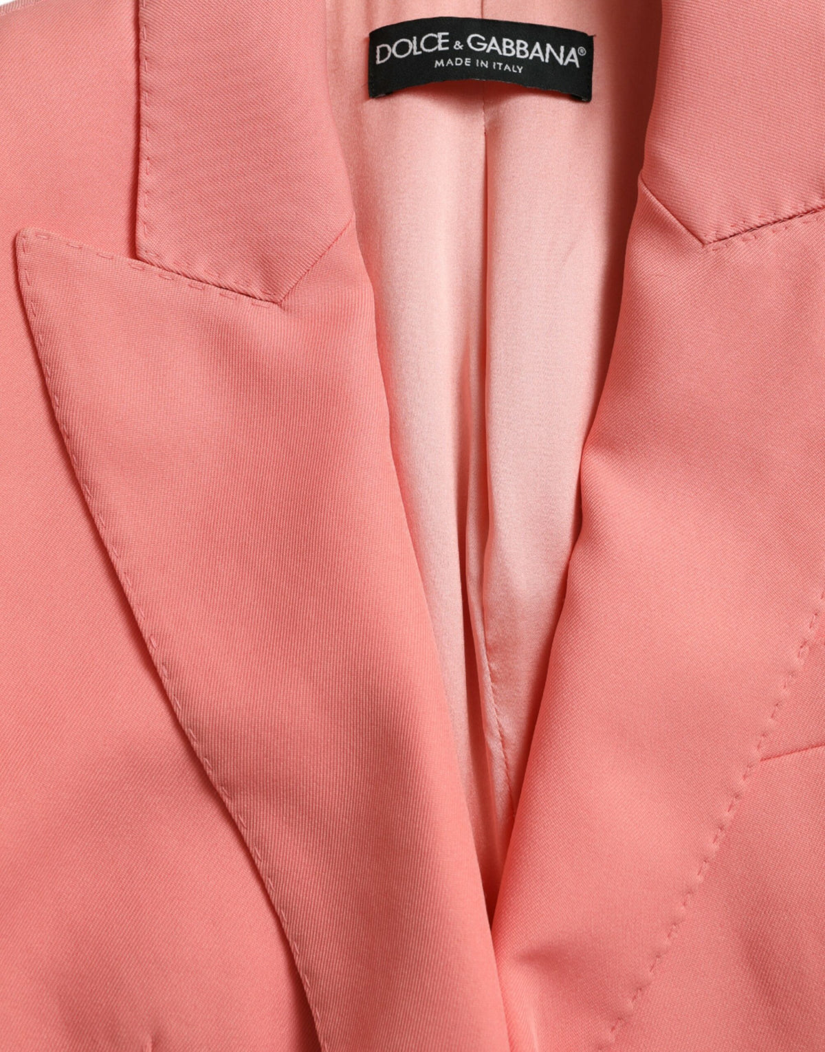 Dolce & Gabbana Pink Polyester Single Breasted Blazer Jacket
