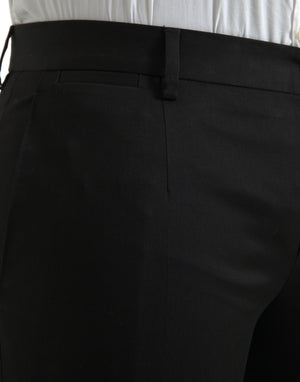 Dolce & Gabbana Black Cotton Stretch Skinny Dress Pants
