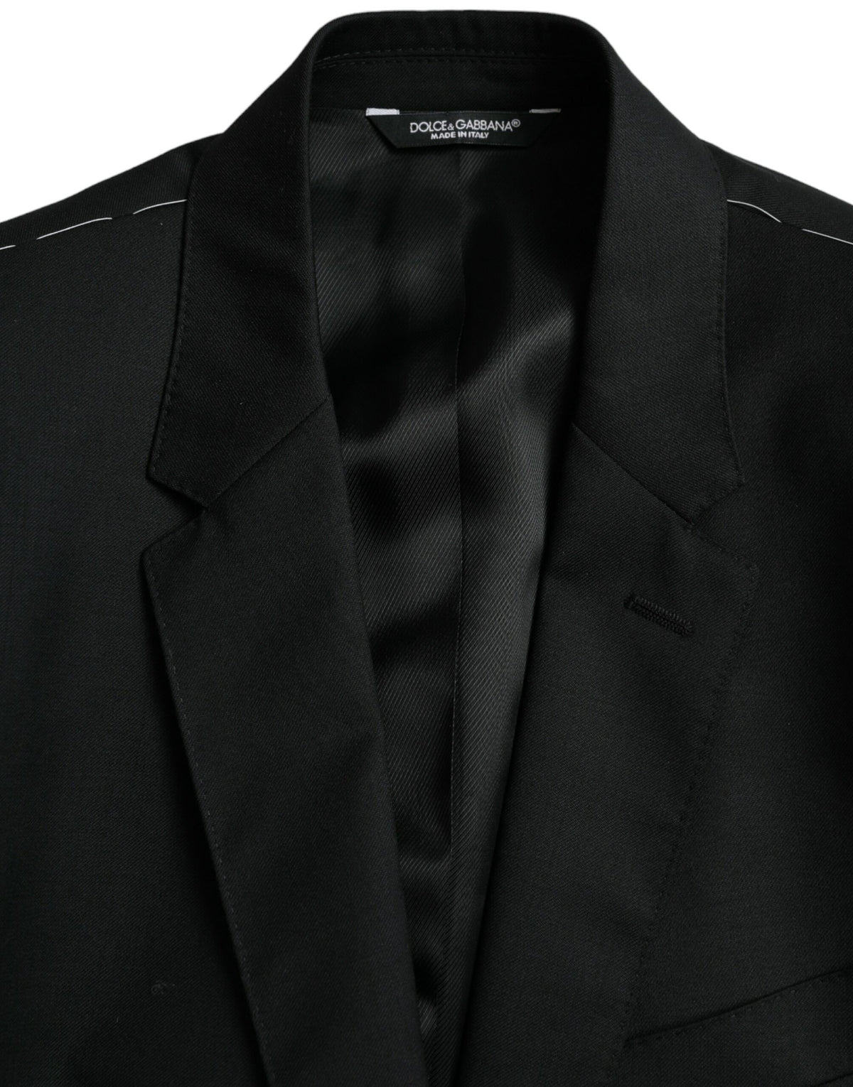 Dolce & Gabbana Black Wool MARTINI Single Breasted Blazer
